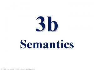 Static semantics