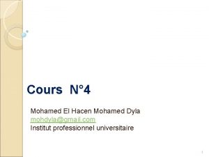 Cours N 4 Mohamed El Hacen Mohamed Dyla