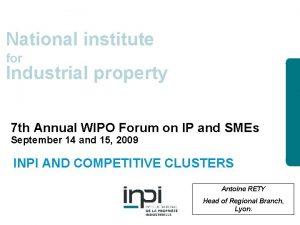 National institute for Industrial property industrial 7 th