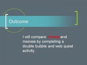 Mitosis vs meiosis double bubble compare and contrast