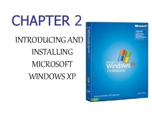 Windows xp installation requirements