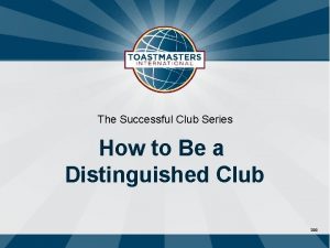 The Successful Club Series How to Be a