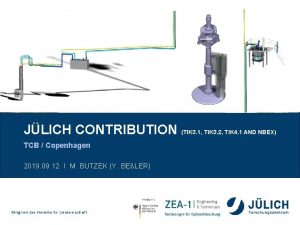 JLICH CONTRIBUTION TIK 3 1 TIK 3 2