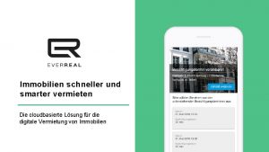 Immobilien schneller und smarter vermieten Die cloudbasierte Lsung