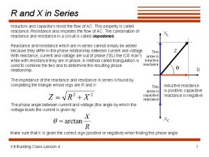 R and X in Series Inductors and capacitors