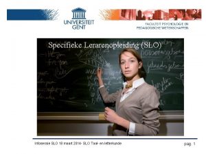 Specifieke lerarenopleiding gent