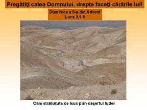 Pregatiti calea domnului