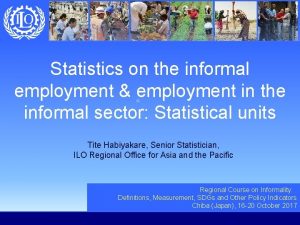 Statistics on the informal employment employment in the