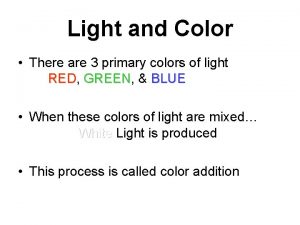 The primary pigment colors are