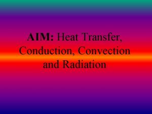 AIM Heat Transfer Conduction Convection and Radiation Heat