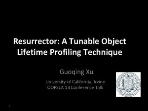 Resurrector A Tunable Object Lifetime Profiling Technique Guoqing