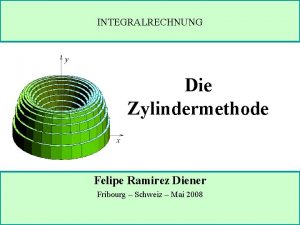 INTEGRALRECHNUNG Die Zylindermethode Felipe Ramirez Diener Fribourg Schweiz