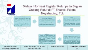 Sistem Informasi Register Retur pada Bagian Gudang Retur