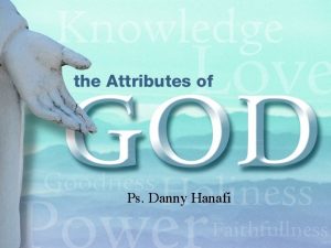 Ps Danny Hanafi We are created in Gods