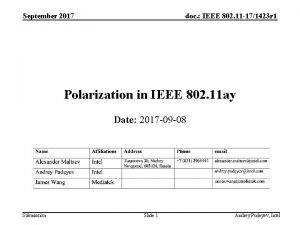 September 2017 doc IEEE 802 11 171423 r