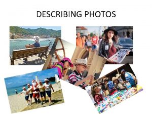 Describing photos in english