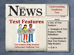 Nonfiction text features list
