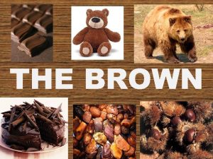 THE BROWN WHAT IS IT Brown is a