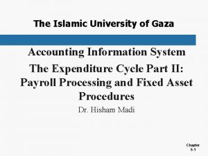 The Islamic University of Gaza Accounting Information System