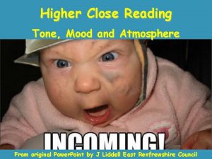 Higher Close Reading Tone Mood and Atmosphere From