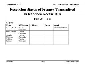 November 2015 doc IEEE 802 11 151341 r