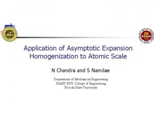 Application of Asymptotic Expansion Homogenization to Atomic Scale