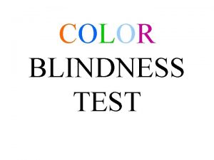 Color blind test