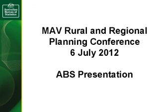 MAV Rural and Regional Planning Conference 6 July