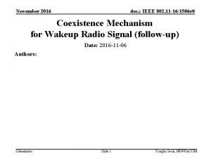 November 2016 doc IEEE 802 11 161506 r