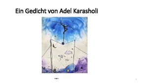 Ein Gedicht von Adel Karasholi Image 1 1