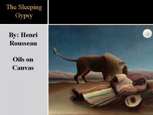 Henri rousseau sleeping gypsy analysis