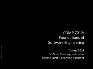 COMP 7012 Foundations of Software Engineering http flic