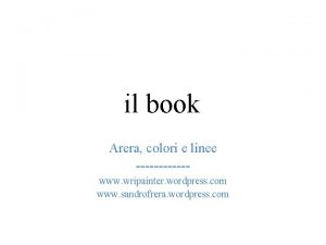 il book Arera colori e linee www wripainter