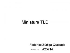 Miniature TLD Federico Ziga Quesada Miniature TLD A