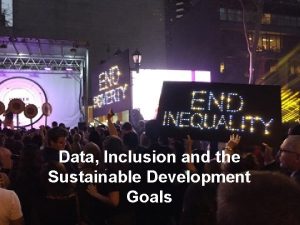 Data Inclusion and the Sustainable Development Goals Sightsavers