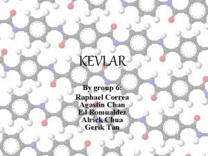 KEVLAR By group 6 Raphael Correa Agastin Chan
