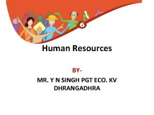 Human Resources BYMR Y N SINGH PGT ECO