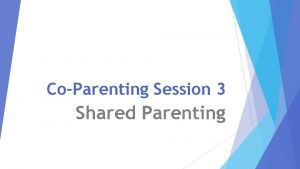 CoParenting Session 3 Shared Parenting What Objectives Whats