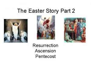 The Easter Story Part 2 Resurrection Ascension Pentecost