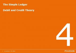 The Simple Ledger Debit and Credit Theory 1