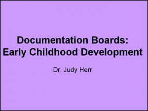 Documentation boards for preschool