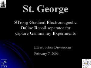 St George STrong Gradient Electromagnetic Online Recoil separator