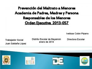 Prevencin del Maltrato a Menores Academia de Padres