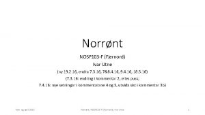 Norrnt NOSP 103 F Fjernord Ivar Utne ny