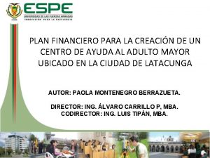 PLAN FINANCIERO PARA LA CREACIN DE UN CENTRO