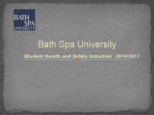 Bath spa university security number