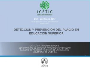 DETECCIN Y PREVENCIN DEL PLAGIO EN EDUCACIN SUPERIOR