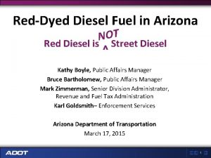 RedDyed Diesel Fuel in Arizona NOT Red Diesel
