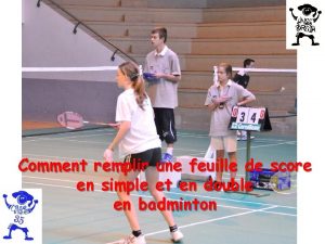 Feuille de score badminton