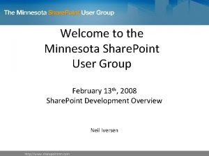 Welcome to the Minnesota Share Point User Group
